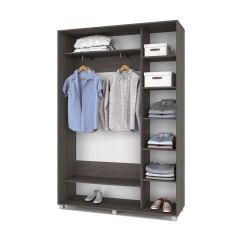РОЛАНД Шкаф-купе с зеркалом Анкор темный (450*1500) Р452 в Урае - uray.mebel24.online | фото 3