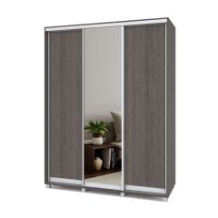 РОЛАНД Шкаф-купе с зеркалом Анкор темный (450*1700) Р472 в Урае - uray.mebel24.online | фото 2