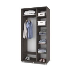 РОЛАНД Шкаф-купе с зеркалом Анкор темный (600*1100) Р612 в Урае - uray.mebel24.online | фото 2