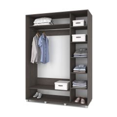 РОЛАНД Шкаф-купе с зеркалом Анкор темный (600*1700) Р672 в Урае - uray.mebel24.online | фото 2