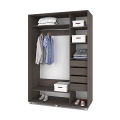 РОЛАНД Шкаф-купе с зеркалом Анкор темный (600*1700) Р672 в Урае - uray.mebel24.online | фото 4