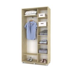 РОЛАНД Шкаф-купе с зеркалом Ирландский дуб (450*1100) Р412 в Урае - uray.mebel24.online | фото 3