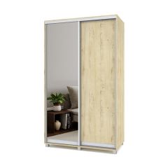 РОЛАНД Шкаф-купе с зеркалом Ирландский дуб (450*1300) Р432 в Урае - uray.mebel24.online | фото 2