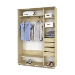 РОЛАНД Шкаф-купе с зеркалом Ирландский дуб (450*1400) Р442 в Урае - uray.mebel24.online | фото 5