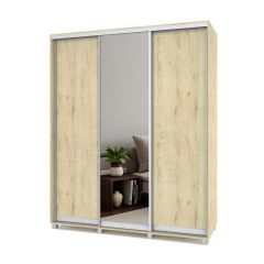 РОЛАНД Шкаф-купе с зеркалом Ирландский дуб (450*1800) Р482 в Урае - uray.mebel24.online | фото