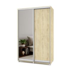 РОЛАНД Шкаф-купе с зеркалом Ирландский дуб (600*1400) Р642 в Урае - uray.mebel24.online | фото