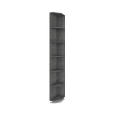 РОЛАНД Шкаф-купе с зеркалом Камень темный (450*1600) Р462 в Урае - uray.mebel24.online | фото