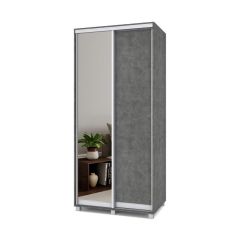 РОЛАНД Шкаф-купе с зеркалом Камень темный (600*1000) Р602 в Урае - uray.mebel24.online | фото