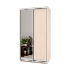 РОЛАНД Шкаф-купе с зеркалом Млечный дуб (600*1200) Р622 в Урае - uray.mebel24.online | фото