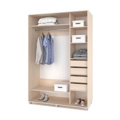 РОЛАНД Шкаф-купе с зеркалом Млечный дуб (600*1200) Р622 в Урае - uray.mebel24.online | фото 4