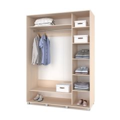 РОЛАНД Шкаф-купе с зеркалом Млечный дуб (600*1600) Р662 в Урае - uray.mebel24.online | фото 2