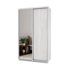 РОЛАНД Шкаф-купе с зеркалом Шимо светлый (450*1300) Р432 в Урае - uray.mebel24.online | фото 2