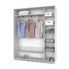 РОЛАНД Шкаф-купе с зеркалом Шимо светлый (450*1800) Р482 в Урае - uray.mebel24.online | фото 2