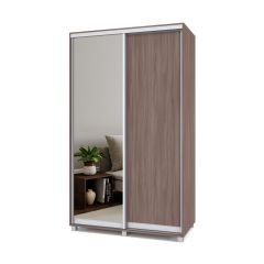 РОЛАНД Шкаф-купе с зеркалом Шимо темный (450*1300) Р432 в Урае - uray.mebel24.online | фото 2