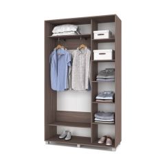 РОЛАНД Шкаф-купе с зеркалом Шимо темный (450*1300) Р432 в Урае - uray.mebel24.online | фото 3