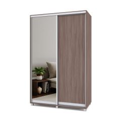 РОЛАНД Шкаф-купе с зеркалом Шимо темный (450*1400) Р442 в Урае - uray.mebel24.online | фото 2