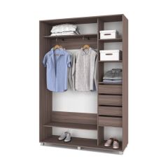 РОЛАНД Шкаф-купе с зеркалом Шимо темный (450*1400) Р442 в Урае - uray.mebel24.online | фото 5