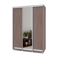 РОЛАНД Шкаф-купе с зеркалом Шимо темный (450*1600) Р462 в Урае - uray.mebel24.online | фото 2