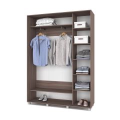 РОЛАНД Шкаф-купе с зеркалом Шимо темный (450*1600) Р462 в Урае - uray.mebel24.online | фото 3