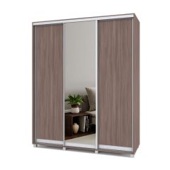 РОЛАНД Шкаф-купе с зеркалом Шимо темный (600*1800) Р682 в Урае - uray.mebel24.online | фото