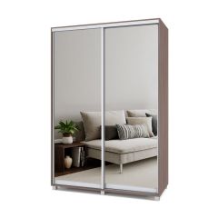 РОЛАНД Шкаф-купе с зеркалами Шимо темный (600*1500) Р653 в Урае - uray.mebel24.online | фото