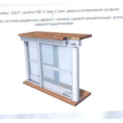 Шкаф-купе ШКО-3 2380 мм зеркало/ЛДСП/ЛДСП/зеркало в Урае - uray.mebel24.online | фото 6