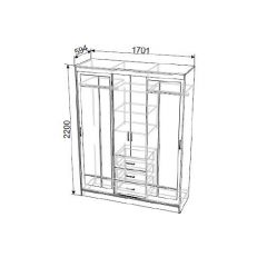 Шкаф-купе ШКП 1 (Венге/Ясень Анкор светлый) в Урае - uray.mebel24.online | фото 3