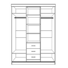 Шкаф-купе комби Юнона (1600) в Урае - uray.mebel24.online | фото 2