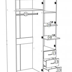 Шкаф Лофт 3-х створчатый в Урае - uray.mebel24.online | фото 6