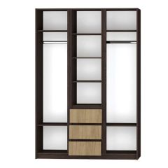Шкаф распашной Флоренция (Венге/Дуб Крафт Золотой) в Урае - uray.mebel24.online | фото 2
