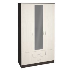 Шкаф Ронда ШК-3 с зеркалом (Венге/Беленый дуб) в Урае - uray.mebel24.online | фото