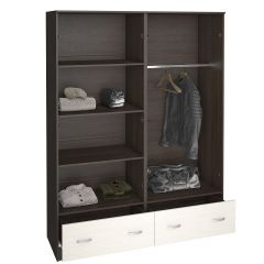 Шкаф Ронда ШК-4 с зеркалом (венге/беленый дуб) в Урае - uray.mebel24.online | фото 2