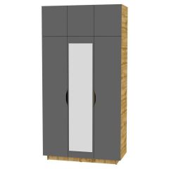 Шкаф с зеркалом "Аврора (H23_M)" в Урае - uray.mebel24.online | фото 19