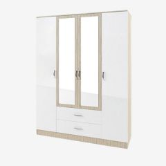 СОФИ СШК1600.1Шкаф 4-х ств с2мя зерк, 2 ящиками в Урае - uray.mebel24.online | фото