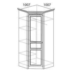 Шкаф угловой №183 "Лючия" Фасад глухой (Угол 1007*1007) Дуб оксфорд в Урае - uray.mebel24.online | фото 2