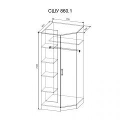 СОФИ СШУ860.1 Шкаф угловой в Урае - uray.mebel24.online | фото 2