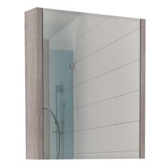 Шкаф-зеркало Quadro 60 Дуб серый левый/правый Домино (DQ1702HZ) в Урае - uray.mebel24.online | фото 1