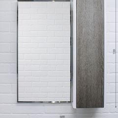 Шкаф-зеркало Uno 60 Дуб серый левый/правый Домино (DU1503HZ) в Урае - uray.mebel24.online | фото 7