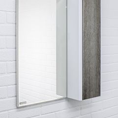 Шкаф-зеркало Uno 60 Дуб серый левый/правый Домино (DU1503HZ) в Урае - uray.mebel24.online | фото 9