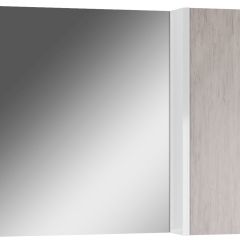 Шкаф-зеркало Uno 80 Дуб серый левый/правый Домино (DU1504HZ) в Урае - uray.mebel24.online | фото 1