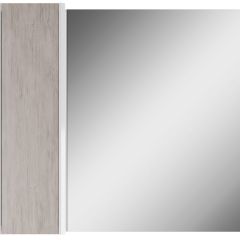 Шкаф-зеркало Uno 80 Дуб серый левый/правый Домино (DU1504HZ) в Урае - uray.mebel24.online | фото 2