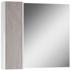 Шкаф-зеркало Uno 80 Дуб серый левый/правый Домино (DU1504HZ) в Урае - uray.mebel24.online | фото 6