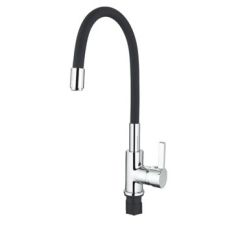 Смеситель для кухни с силиконовым изливом A9890F (Черный) в Урае - uray.mebel24.online | фото