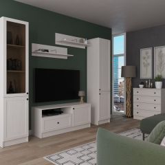 ВЕСТА Гостиная (модульная) Ясень анкор светлый в Урае - uray.mebel24.online | фото