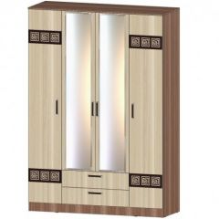 КОСТА-РИКА Шкаф 4-х створчатый (шимо темный/шимо светлый) в Урае - uray.mebel24.online | фото