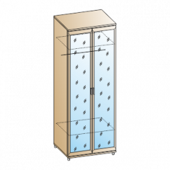 Спальня Мелисса композиция 2 (Гикори Джексон светлый) в Урае - uray.mebel24.online | фото 2