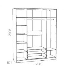 НМ 011.84 Х Шкаф комбинированный "Оливия" в Урае - uray.mebel24.online | фото 3