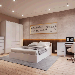 МОРИ Спальный гарнитур (белый) в Урае - uray.mebel24.online | фото 17