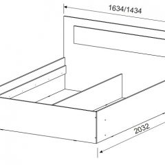 Спальный гарнитур МСП-1 (Дуб золотой/Камень темный) 1600 в Урае - uray.mebel24.online | фото 3