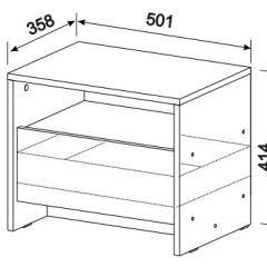 Спальный гарнитур МСП-1 (Дуб золотой/Камень темный) 1600 в Урае - uray.mebel24.online | фото 5